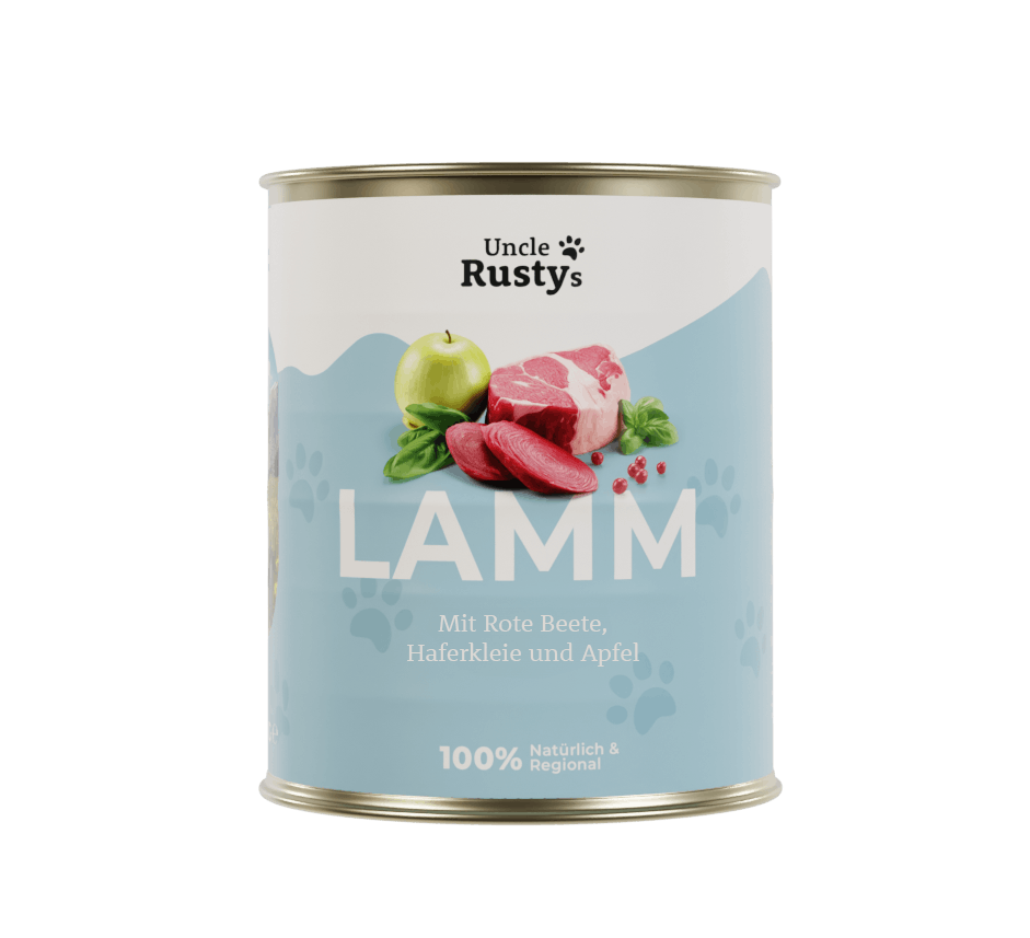 Lamm mit Rote Beete, Haferkleie und Apfel