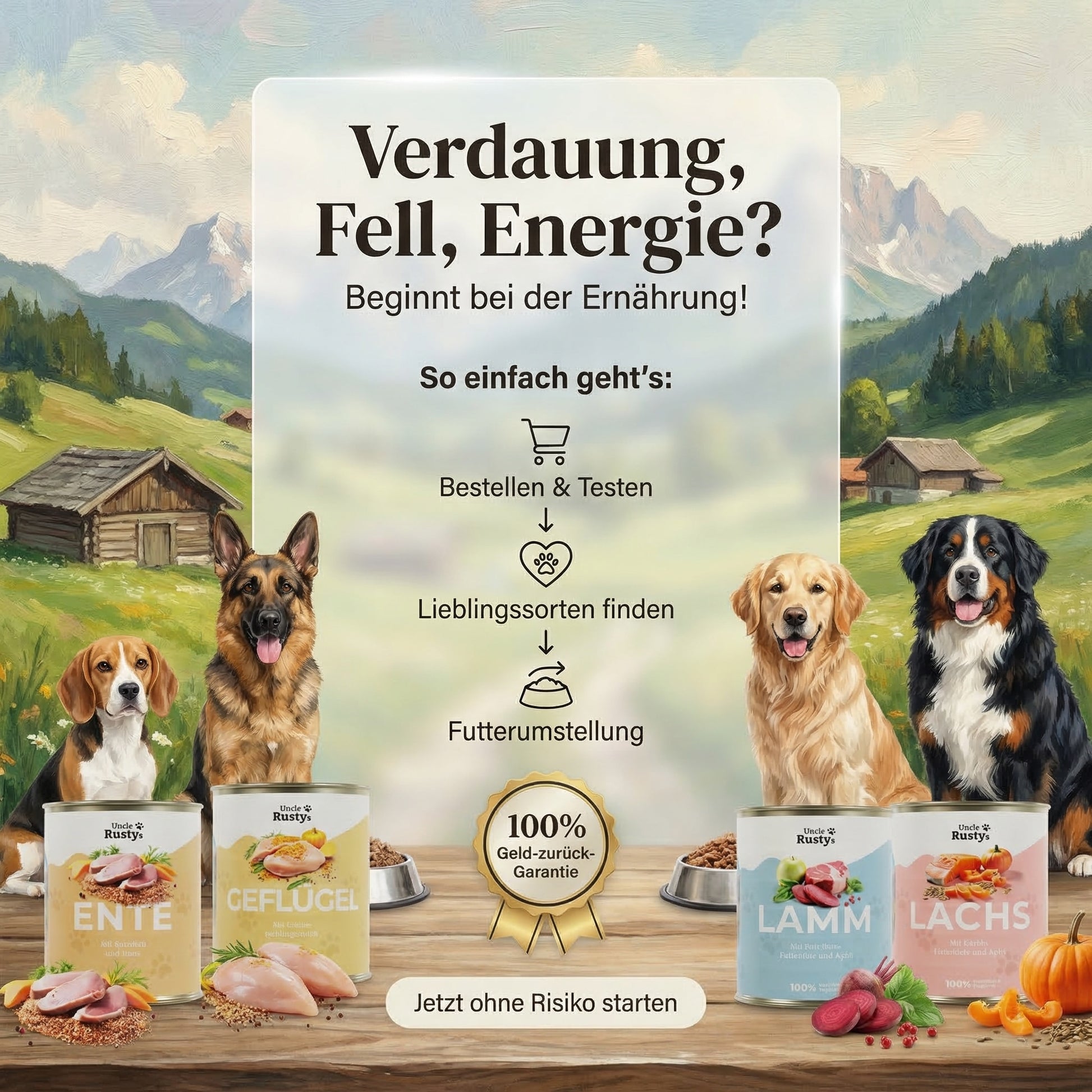 Kennenlern Angebot: 4 Sorten á 400g – Uncle Rusty's